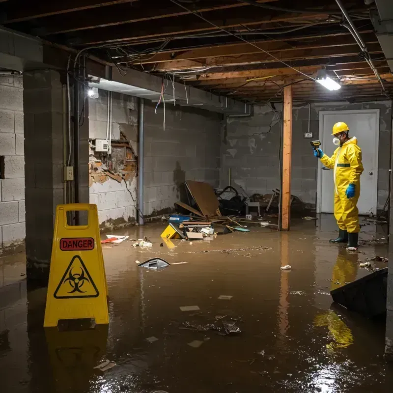 Flooded Basement Electrical Hazard in East Garden City, NY Property